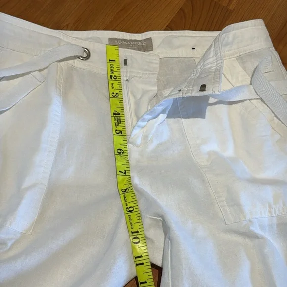Banana Republic White Linen Pants Size 2 Ryan Fit - Picture 7 of 13